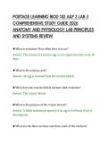 PORTAGE LEARNING BIOD 152 A&P 2 LAB 3&NewLine;COMPREHENSIVE STUDY GUIDE 2026&NewLine;ANATOMY AND PHYSIOLOGY LAB PRINCIPLES&NewLine;AND SYSTEMS REVIEW