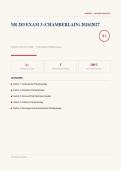 NR 283 Chamberlain Pathophysiology Exam 3 2026&sol;2027 &ndash; Questions and Answers &vert; 100&percnt; Verified &vert; Complete Verified Answers &ndash; Pass Guaranteed &ndash; A&plus; Graded&NewLine;&NewLine;