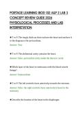 PORTAGE LEARNING BIOD 152 A&P 2 LAB 3&NewLine;CONCEPT REVIEW GUIDE 2026&NewLine;PHYSIOLOGICAL PROCESSES AND LAB&NewLine;INTERPRETATION