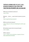 PORTAGE LEARNING BIOD 152 A&P 2 LAB 3&NewLine;REVISION HANDBOOK 2026 STRUCTURE&NewLine;FUNCTION RELATIONSHIPS AND LAB ANALYSIS