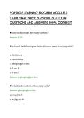 PORTAGE LEARNING BIOCHEM MODULE 5&NewLine;EXAM FINAL PAPER 2026 FULL SOLUTION&NewLine;QUESTIONS AND ANSWERS 100&percnt; CORRECT