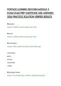 PORTAGE LEARNING BIOCHEM MODULE 5&NewLine;EXAM EXAM PREP QUESTIONS AND ANSWERS&NewLine;2026 PRACTICE SOLUTION VERIFIED RESULTS