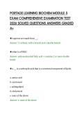 PORTAGE LEARNING BIOCHEM MODULE 5&NewLine;EXAM COMPREHENSIVE EXAMINATION TEST&NewLine;2026 SOLVED QUESTIONS ANSWERS GRADED&NewLine;A&plus;&NewLine;