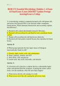 BIOD 171 Essential Microbiology Modules 1&ndash;6 Exam &NewLine;& Final Exam &lpar;Latest 2026&sol;2027 Update&rpar; Portage &NewLine;learning&sol;Geneva College