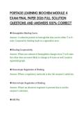 PORTAGE LEARNING BIOCHEM MODULE 4&NewLine;EXAM FINAL PAPER 2026 FULL SOLUTION&NewLine;QUESTIONS AND ANSWERS 100&percnt; CORREC