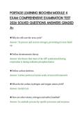 PORTAGE LEARNING BIOCHEM MODULE 4&NewLine;EXAM COMPREHENSIVE EXAMINATION TEST&NewLine;2026 SOLVED QUESTIONS ANSWERS GRADED&NewLine;A&plus;