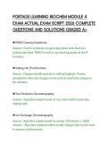 PORTAGE LEARNING BIOCHEM MODULE 4&NewLine;EXAM ACTUAL EXAM SCRIPT 2026 COMPLETE&NewLine;QUESTIONS AND SOLUTIONS GRADED A&plus;