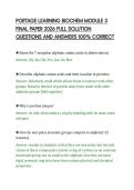 PORTAGE LEARNING BIOCHEM MODULE 3&NewLine;FINAL PAPER 2026 FULL SOLUTION&NewLine;QUESTIONS AND ANSWERS 100&percnt; CORRECT