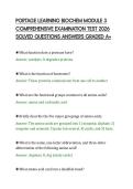 PORTAGE LEARNING BIOCHEM MODULE 3&NewLine;COMPREHENSIVE EXAMINATION TEST 2026&NewLine;SOLVED QUESTIONS ANSWERS GRADED A&plus;