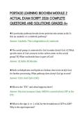 PORTAGE LEARNING BIOCHEM MODULE 2&NewLine;ACTUAL EXAM SCRIPT 2026 COMPLETE&NewLine;QUESTIONS AND SOLUTIONS GRADED A