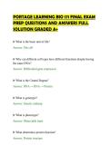 PORTAGE LEARNING BIO 171 FINAL EXAM&NewLine;PREP QUESTIONS AND ANSWERS FULL&NewLine;SOLUTION GRADED A&plus;