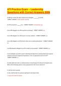 ATI Practice Exam &ndash; Leadership Questions with Correct Answers 2026