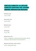 PORTAGE CHEMISTRY 219 UPDATED&NewLine;COMPLETE QUESTIONS AND ANSWERS&NewLine;VERIFIED PREPARATION RESOURCE