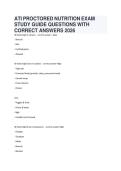 ATI PROCTORED NUTRITION EXAM STUDY GUIDE QUESTIONS WITH CORRECT ANSWERS 2026