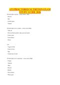 ATI PROCTORED NUTRITION EXAM STUDY GUIDE 2026