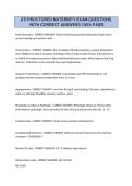 ATI PROCTORED MATERNITY EXAM QUESTIONS WITH CORRECT ANSWERS 100- PASS