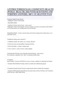 ATI PROCTORED EXAM- COMMUNITY HEALTH &lpar;PUBLIC HEALTH&rpar; 2026 WITH QUESTIONS AND VERIFIED ANSWERS&comma; 100- GUARANTEE PASS&NewLine;&NewLine;