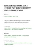 POPULATION-BASED NURSING EXAM 2&NewLine;COMPLETE STUDY GUIDE AND COMMUNITY&NewLine;HEALTH NURSING REVIEW 2026