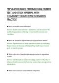 POPULATION-BASED NURSING EXAM 2 MOCK&NewLine;TEST AND STUDY MATERIAL WITH&NewLine;COMMUNITY HEALTH CASE SCENARIOS&NewLine;PRACTICE