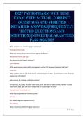 D027 PATHOPHARM WGU TEST&NewLine;EXAM WITH ACTUAL CORRECT&NewLine;QUESTIONS AND VERIFIED&NewLine;DETAILED ANSWERS&vert;FREQUENTLY&NewLine;TESTED QUESTIONS AND&NewLine;SOLUTIONS&vert;NEWEST&vert;GUARANTEED&NewLine;PASS 2026&sol;2027