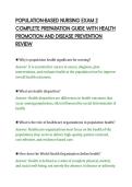 POPULATION-BASED NURSING EXAM 2&NewLine;COMPLETE PREPARATION GUIDE WITH HEALTH&NewLine;PROMOTION AND DISEASE PREVENTION&NewLine;REVIEW