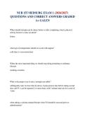 NUR 155 MEDSURG EXAM 1 &lpar;2026&sol;2027&rpar; QUESTIONS AND CORRECT ANSWERS GRADED A&plus; GALEN&NewLine;&NewLine;