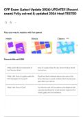 CFP Exam &lpar;Latest Update 2026&rpar; UPDATE&excl;&excl; &lpar;Recent exam&rpar; Fully solved & updated 2026 Most TESTED