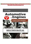 Automotive Engines&colon; Diagnosis&comma; Repair&comma; and Rebuilding&comma; 9th Edition &vert; Chapters 1&ndash;19 Practice Questions & Verified Answers &vert; Tim Gilles & Tim LeVan