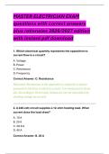 Master Electrician Exam Questions and Answers 2026&sol;2027 Edition with Detailed Rationales &vert; Master Electrician Licensing Practice Test&comma; NEC Exam Prep & Instant PDF Download