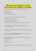 HPEX 310 Exam UPDATED ACTUAL &NewLine;QUESTIONS AND CORRECT ANSWERS