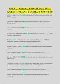 HPEX 310 Exam 2 UPDATED ACTUAL &NewLine;QUESTIONS AND CORRECT ANSWERS