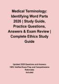 Medical Terminology&colon; Identifying Word Parts 2026 &vert; Study Guide&comma; Practice Questions&comma; Answers & Exam Review