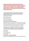 NURS 5350 M3 LESSON 3&colon; DEFINITIVE PRACTICE EXAM &ndash; CONSTITUTIONAL FOUNDATIONS OF INTERSTATE COMMERCE&comma; FEDERAL AGENCY OVERSIGHT&comma; STATE LICENSING BOARDS&comma; HEALTHCARE QUALITY STANDARDS&comma; AND THE APRN'S ROLE IN SHAPING HEALTH POLICY