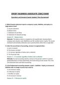 CREDIT BUSINESS ASSOCIATE &lpar;CBA&rpar; EXAM&NewLine;Questions and Answers&vert;Latest Update&vert; Pass Guaranteed&NewLine;