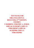 Organizational Behavior 15th Ed Robbins Judge 2026&sol;2027