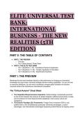 2026&sol;2027 ELITE TEST BANK&colon; International Business - The New Realities &lpar;5th Edition&rpar; &vert; S-Tier Strategic Case Questions & Rationales