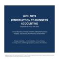 WGU D774 Introduction to Business Accounting &vert; Complete Study Guide &plus; 60 Practice Questions&comma; Answers & Rationales &vert; 2026&sol;2027