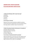 ANATOMY EXAM 1 PRACTICE QUESTIONS&NewLine;BIO 260 WILLIAM RAINEY HARPER COLLEGE&NewLine;