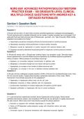 NURS 6501 Advanced Pathophysiology Midterm Practice Exam &ndash; 100 Graduate-Level Clinical Multiple-Choice Questions with Answer Key & Detailed Rationales