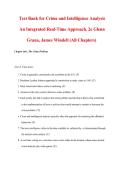 Test Bank for Crime and Intelligence Analysis An Intergrated Real Time Approach 2e by Glenn Grana and James Windell