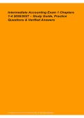Intermediate Accounting Exam 1 Chapters 1-4 2026&sol; 2027 &ndash; Study Guide&comma; Practice Questions & Verified Answers