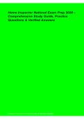 Home Inspector National Exam Prep 2026 &ndash; Comprehensive Study Guide&comma; Practice Questions & Verified Answers