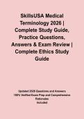 SkillsUSA Medical Terminology 2026 &vert; Complete Study Guide&comma; Practice Questions&comma; Answers & Exam Review