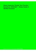 Home Inspector Florida Test Practice Questions 2026&sol; 2027 &ndash; Study Guide & Verified Answers