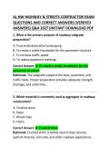 AL HW Highway & Streets Contractor Exam Questions & Correct Answers