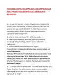 PARAMEDIC FISDAP FINAL EXAM 2026&colon; 200 COMPREHENSIVE PRACTICE QUESTIONS WITH CORRECT ANSWERS AND RATIONALES