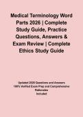 Medical Terminology Word Parts 2026 &vert; Complete Study Guide&comma; Practice Questions&comma; Answers & Exam Review