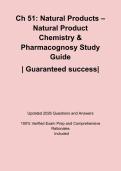 Ch 51&colon; Natural Products &ndash; Natural Product Chemistry & Pharmacognosy Study Guide