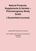 Natural Products&comma; Supplements & Herbals &ndash; Pharmacognosy Study Guide