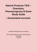 Natural Products TICE &ndash; Chemistry&comma; Pharmacognosy & Exam Study Guide